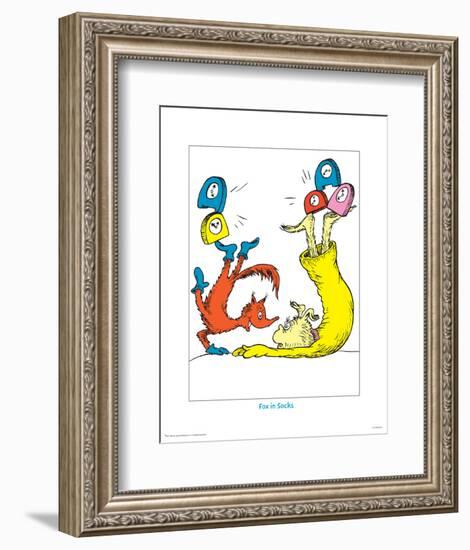 Seuss Treasures Collection II - Fox in Socks (white)-Theodor (Dr. Seuss) Geisel-Framed Art Print