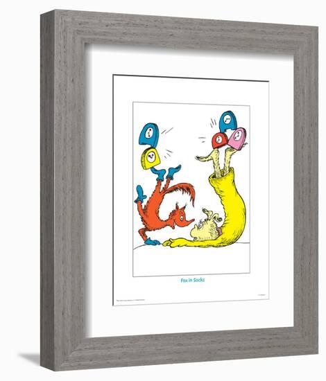 Seuss Treasures Collection II - Fox in Socks (white)-Theodor (Dr. Seuss) Geisel-Framed Art Print