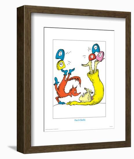 Seuss Treasures Collection II - Fox in Socks (white)-Theodor (Dr. Seuss) Geisel-Framed Art Print