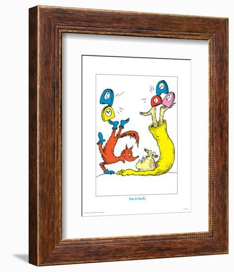 Seuss Treasures Collection II - Fox in Socks (white)-Theodor (Dr. Seuss) Geisel-Framed Art Print