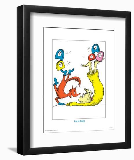 Seuss Treasures Collection II - Fox in Socks (white)-Theodor (Dr. Seuss) Geisel-Framed Art Print