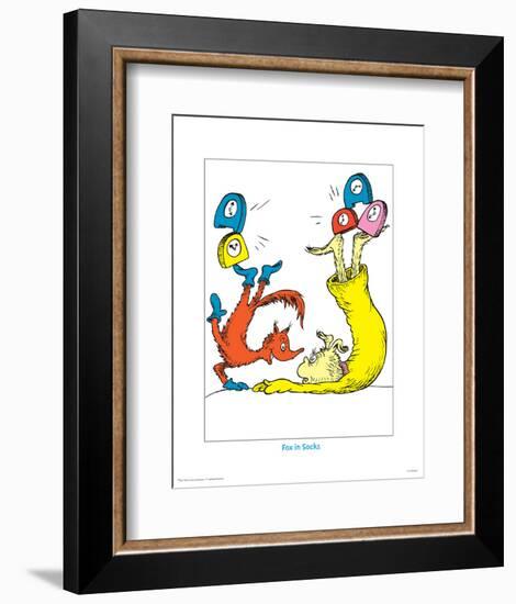 Seuss Treasures Collection II - Fox in Socks (white)-Theodor (Dr. Seuss) Geisel-Framed Art Print