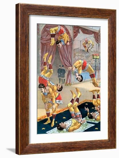 Seven Acrobats-null-Framed Giclee Print