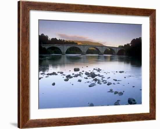 Seven-Arched Dunkeld Bridge over the River Tay at Dusk, Dunkeld, Perth and Kinross, Scotland-Patrick Dieudonne-Framed Photographic Print