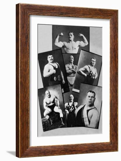 Seven Bodybuilding Champions-null-Framed Premium Giclee Print