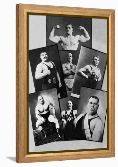 Seven Bodybuilding Champions-null-Framed Stretched Canvas