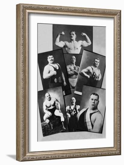 Seven Bodybuilding Champions-null-Framed Premium Giclee Print