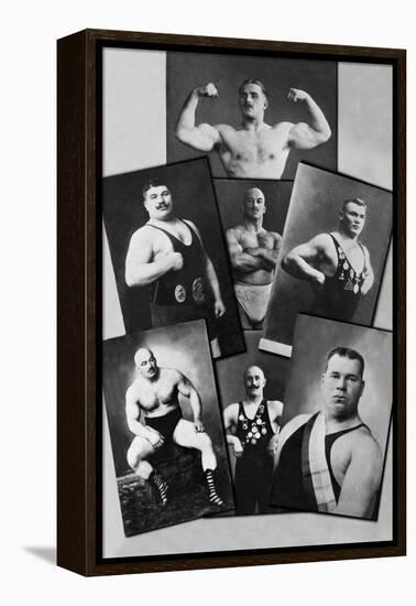 Seven Bodybuilding Champions-null-Framed Stretched Canvas