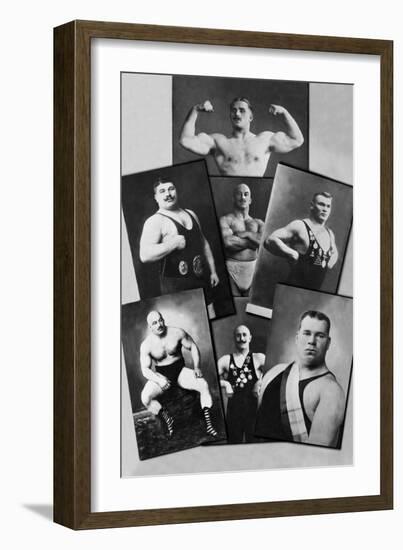 Seven Bodybuilding Champions-null-Framed Art Print