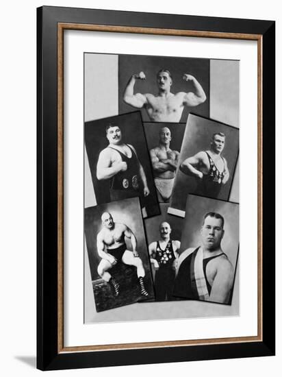 Seven Bodybuilding Champions-null-Framed Art Print