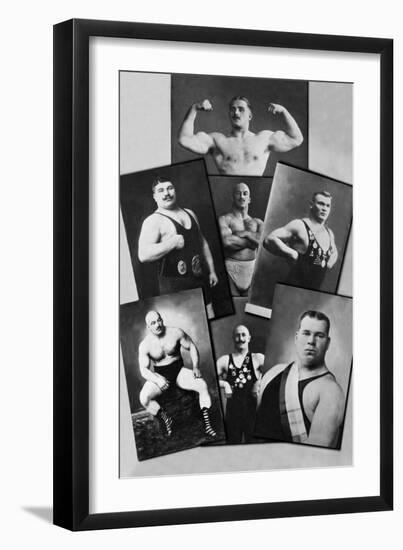 Seven Bodybuilding Champions-null-Framed Art Print