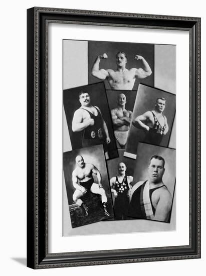 Seven Bodybuilding Champions-null-Framed Art Print