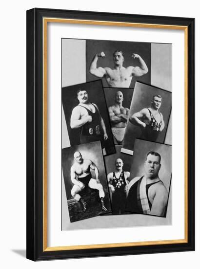 Seven Bodybuilding Champions-null-Framed Art Print