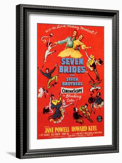 Seven Brides for Seven Brothers, 1954-null-Framed Art Print