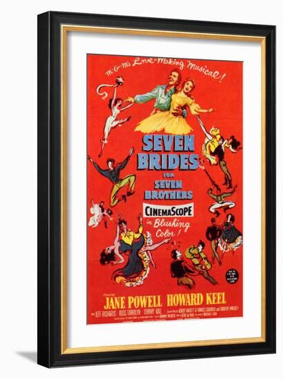 Seven Brides for Seven Brothers, 1954-null-Framed Art Print