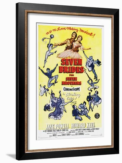 Seven Brides for Seven Brothers, 1954-null-Framed Art Print