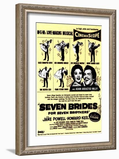 Seven Brides for Seven Brothers, 1954-null-Framed Art Print