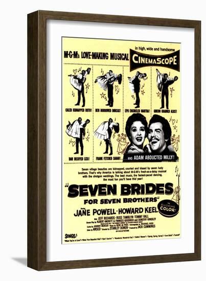 Seven Brides for Seven Brothers, 1954-null-Framed Art Print