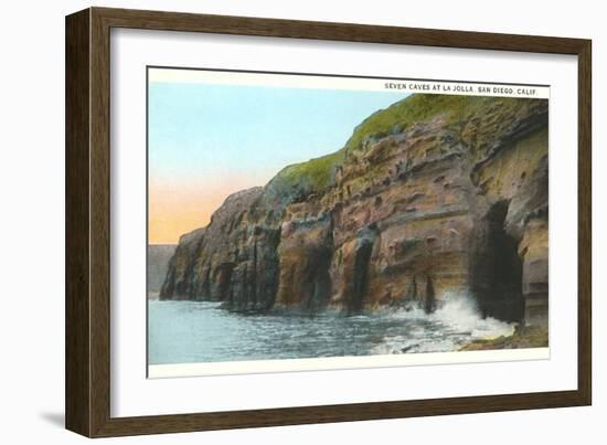 Seven Caves, La Jolla, California-null-Framed Art Print