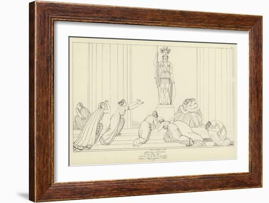Seven Chiefs Against Thebes-John Flaxman-Framed Giclee Print