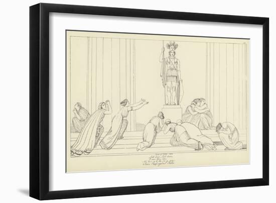 Seven Chiefs Against Thebes-John Flaxman-Framed Giclee Print