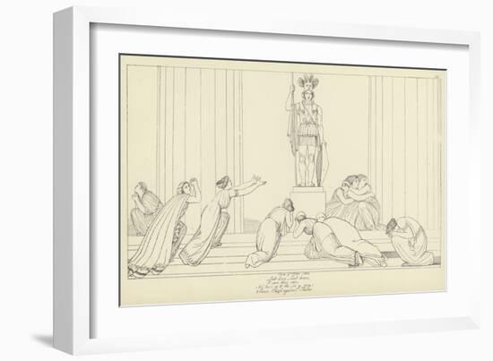 Seven Chiefs Against Thebes-John Flaxman-Framed Giclee Print