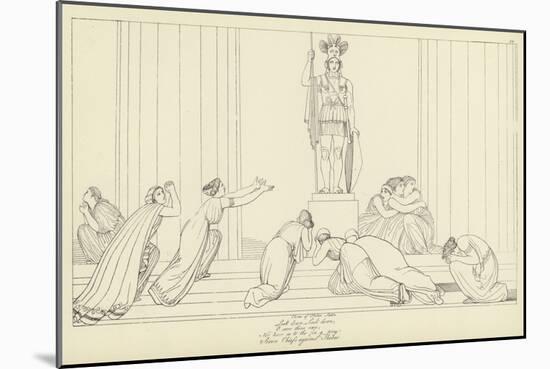 Seven Chiefs Against Thebes-John Flaxman-Mounted Giclee Print