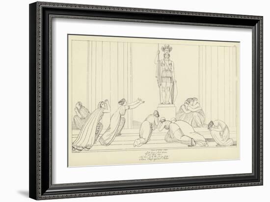 Seven Chiefs Against Thebes-John Flaxman-Framed Giclee Print