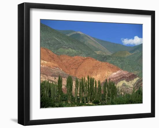 Seven Colours Mountain at Purmamaca Near Tilcara in Argentina, South America-Murray Louise-Framed Photographic Print