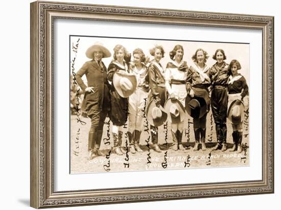 Seven Cowgirls-null-Framed Art Print