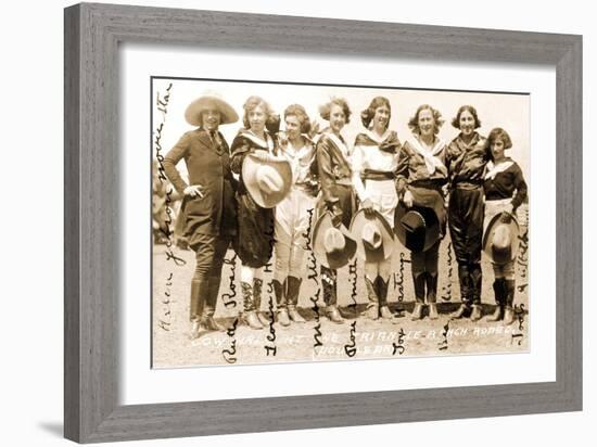 Seven Cowgirls-null-Framed Art Print