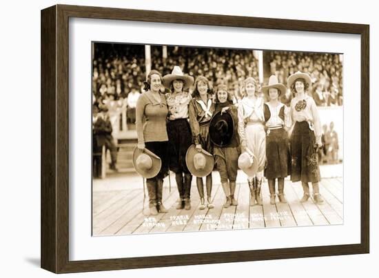 Seven Cowgirls-null-Framed Art Print