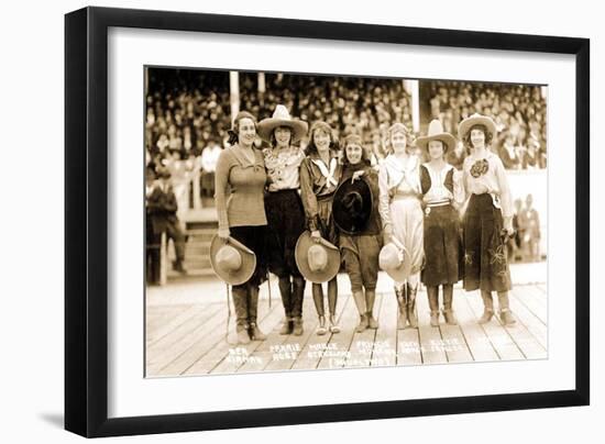 Seven Cowgirls-null-Framed Art Print