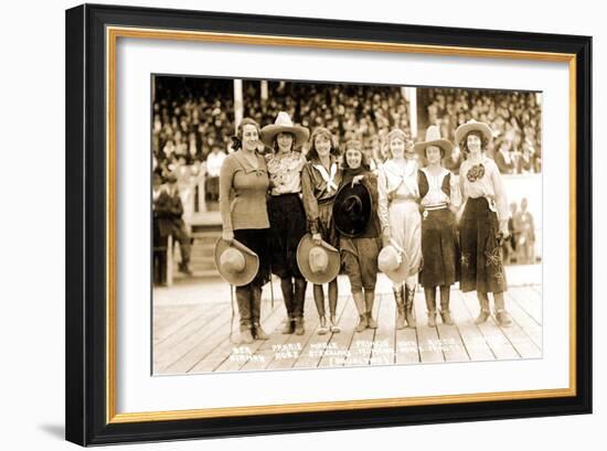 Seven Cowgirls-null-Framed Art Print