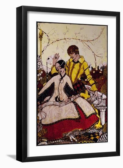 "Seven Dog-Days We Let Pass, Naming Queens in Glenmacnass" Illustration by Harry Clarke from…-Harry Clarke-Framed Giclee Print