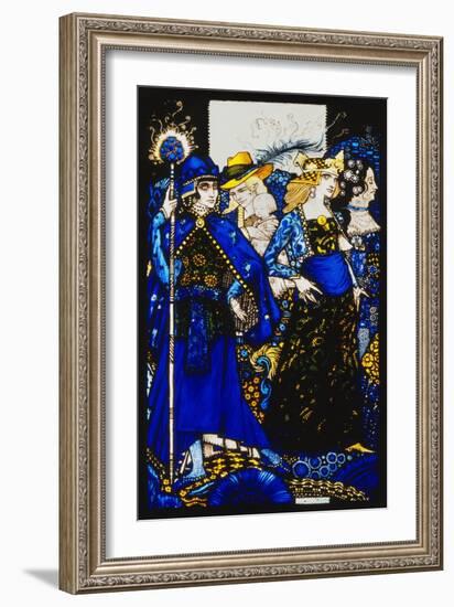 Seven dog-days we let pass, naming Queens in Glenmacnass'-Harry Clarke-Framed Giclee Print