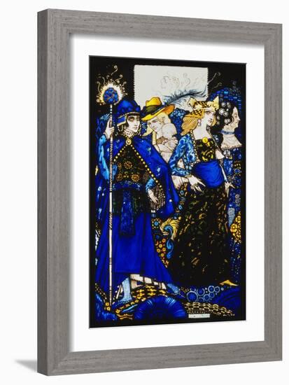 Seven dog-days we let pass, naming Queens in Glenmacnass'-Harry Clarke-Framed Giclee Print