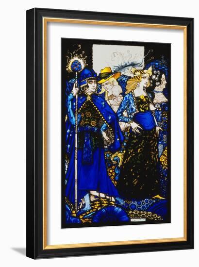 Seven dog-days we let pass, naming Queens in Glenmacnass'-Harry Clarke-Framed Giclee Print