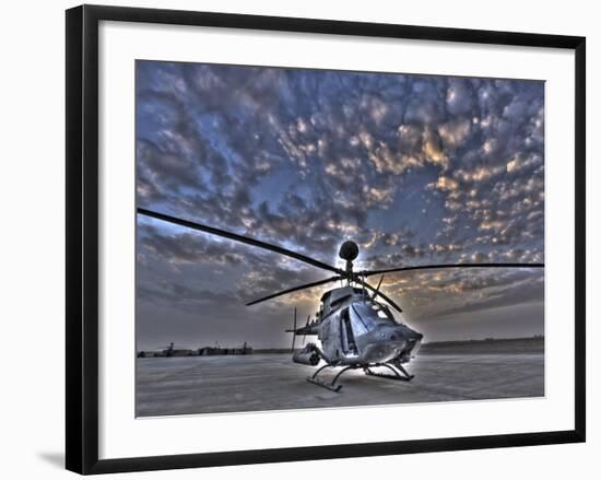 Seven Exposure HDR Image of a Stationary Kiowa OH-58D Helicopter-Stocktrek Images-Framed Photographic Print