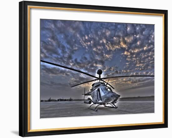 Seven Exposure HDR Image of a Stationary Kiowa OH-58D Helicopter-Stocktrek Images-Framed Photographic Print