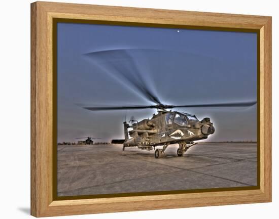 Seven Exposure HDR Image of an AH-64D Apache Helicopter-Stocktrek Images-Framed Premier Image Canvas