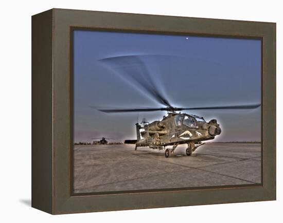 Seven Exposure HDR Image of an AH-64D Apache Helicopter-Stocktrek Images-Framed Premier Image Canvas