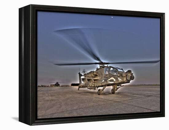 Seven Exposure HDR Image of an AH-64D Apache Helicopter-Stocktrek Images-Framed Premier Image Canvas