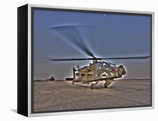 Seven Exposure HDR Image of an AH-64D Apache Helicopter-Stocktrek Images-Framed Premier Image Canvas