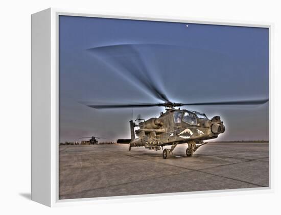 Seven Exposure HDR Image of an AH-64D Apache Helicopter-Stocktrek Images-Framed Premier Image Canvas