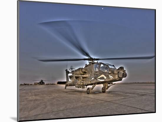 Seven Exposure HDR Image of an AH-64D Apache Helicopter-Stocktrek Images-Mounted Photographic Print