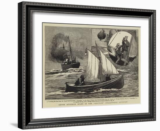 Seven Hundred Miles in the Berthon Collapsible Lifeboat-null-Framed Giclee Print