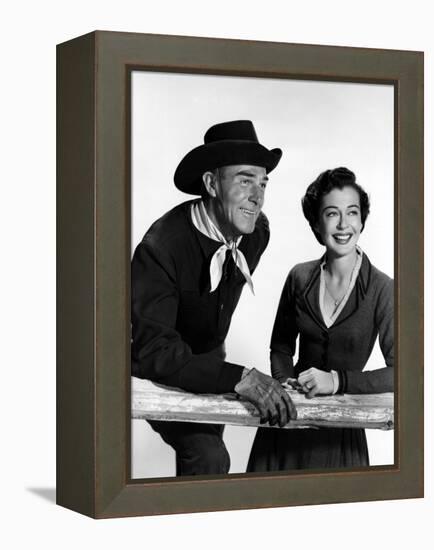 Seven Men From Now, Randolph Scott, Gail Russell, 1956-null-Framed Stretched Canvas