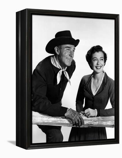 Seven Men From Now, Randolph Scott, Gail Russell, 1956-null-Framed Stretched Canvas