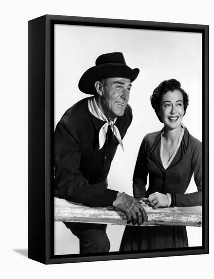 Seven Men From Now, Randolph Scott, Gail Russell, 1956-null-Framed Stretched Canvas